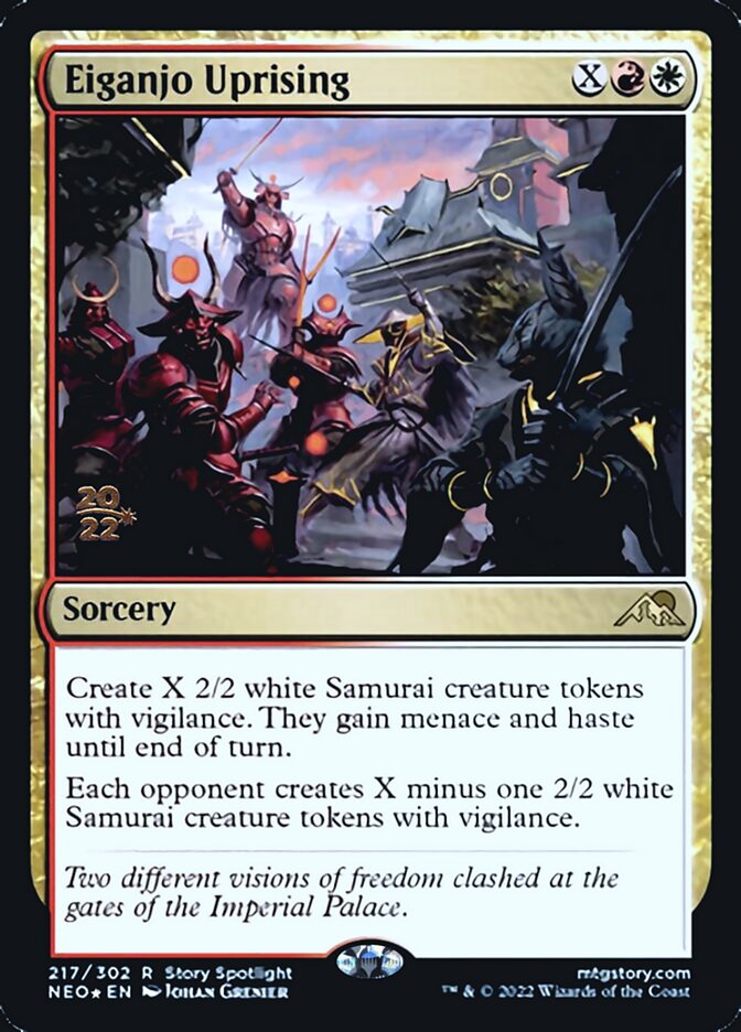 Eiganjo Uprising [Kamigawa: Neon Dynasty Prerelease Promos] | Exor Games Bridgewater