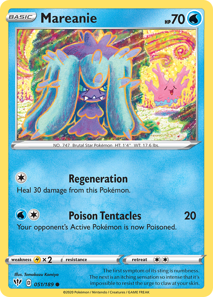 Mareanie (051/189) [Sword & Shield: Darkness Ablaze] | Exor Games Bridgewater