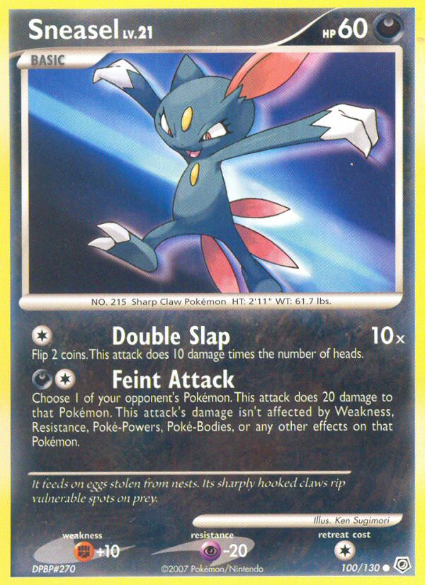 Sneasel (100/130) [Diamond & Pearl: Base Set] | Exor Games Bridgewater