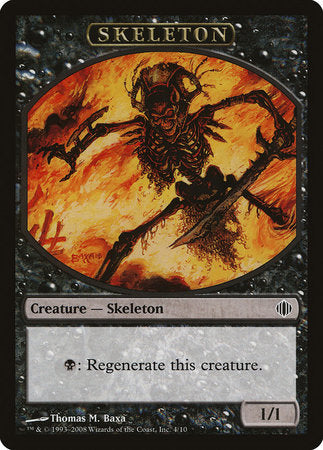 Skeleton Token [Shards of Alara Tokens] | Exor Games Bridgewater