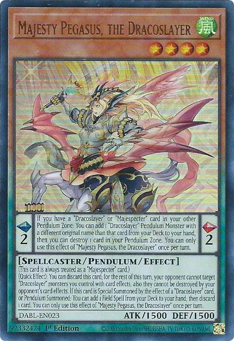 Majesty Pegasus, the Dracoslayer [DABL-EN023] Ultra Rare | Exor Games Bridgewater