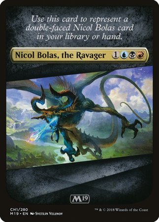 Checklist Card - Core Set 2019 (Nicol Bolas, the Ravager) [Core Set 2019 Tokens] | Exor Games Bridgewater