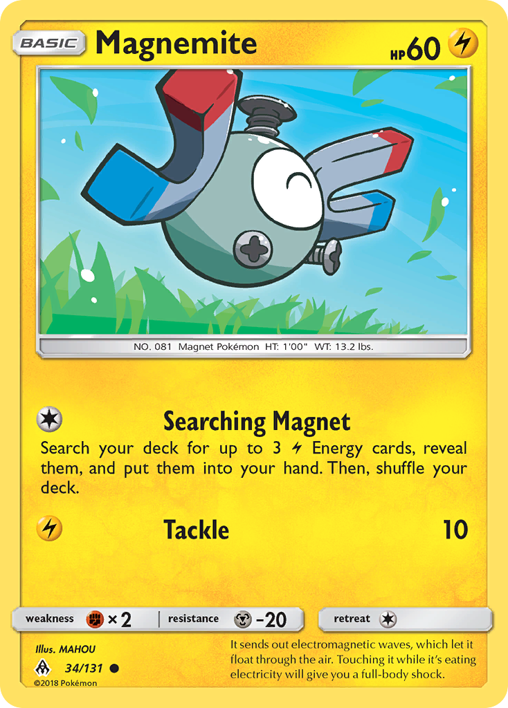 Magnemite (34/131) [Sun & Moon: Forbidden Light] | Exor Games Bridgewater