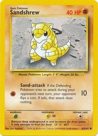 Sandshrew (62/102) [Base Set Unlimited] | Exor Games Bridgewater