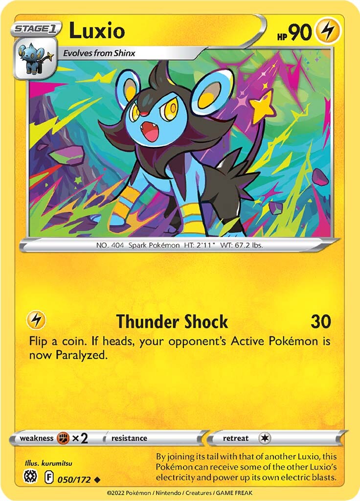 Luxio (050/172) [Sword & Shield: Brilliant Stars] | Exor Games Bridgewater