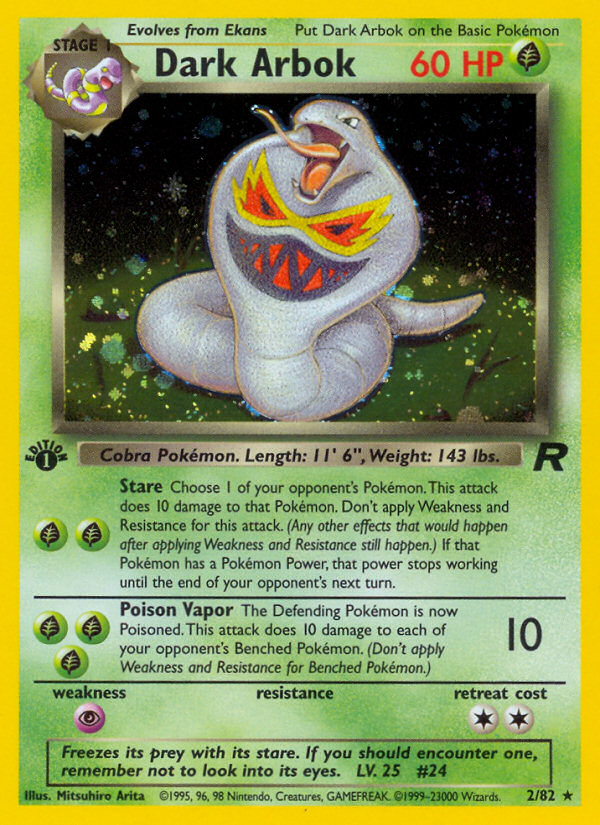 Dark Arbok (2/82) [Team Rocket 1st Edition] | Exor Games Bridgewater