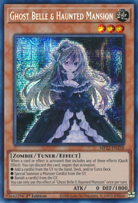 Ghost Belle & Haunted Mansion [MP22-EN258] Prismatic Secret Rare | Exor Games Bridgewater