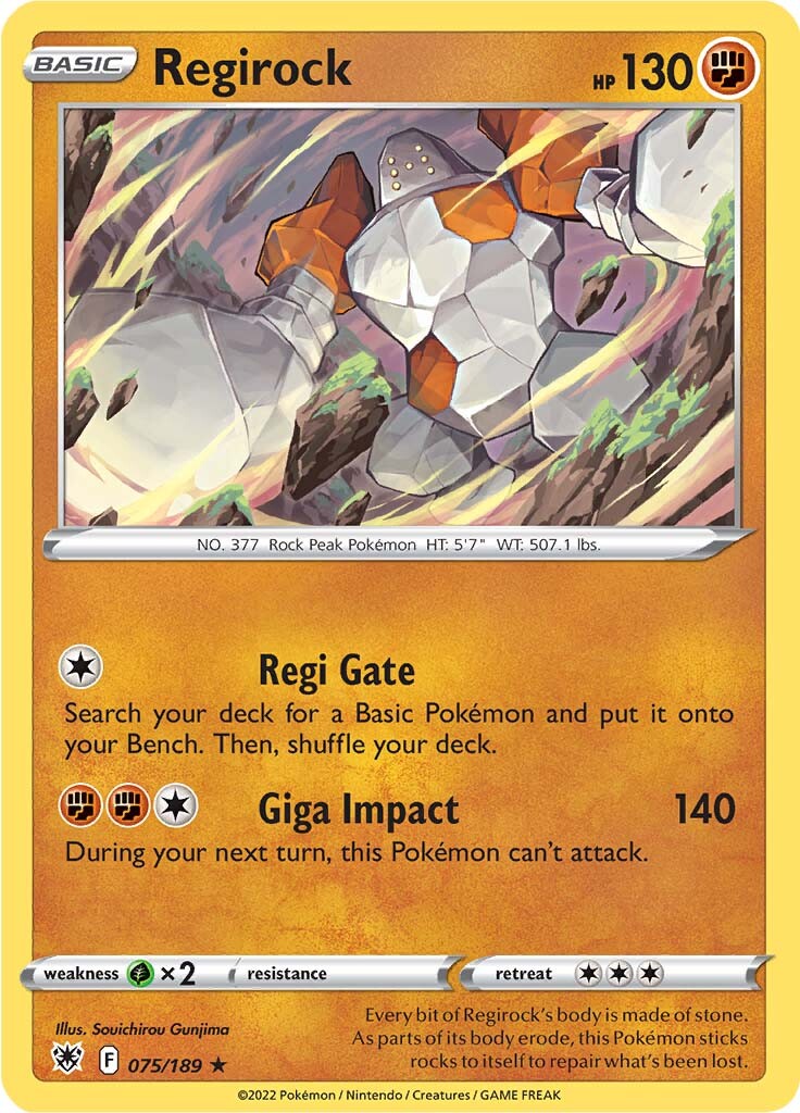 Regirock (075/189) [Sword & Shield: Astral Radiance] | Exor Games Bridgewater