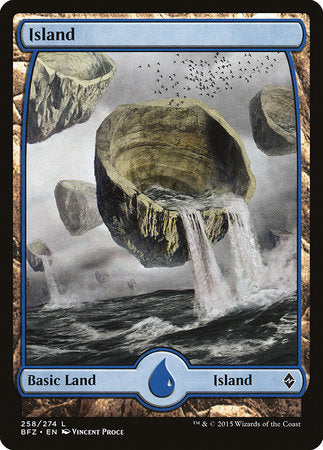 Island (258) - Full Art [Battle for Zendikar] | Exor Games Bridgewater