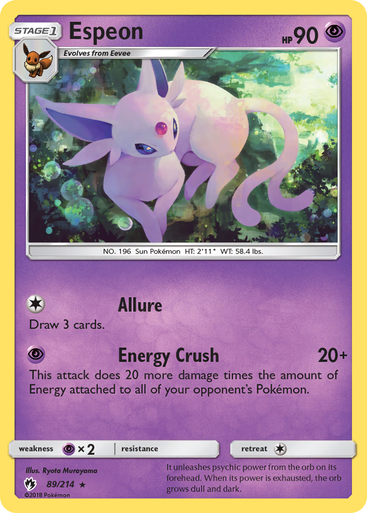 Espeon (89/214) [Sun & Moon: Lost Thunder] | Exor Games Bridgewater