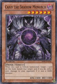 Caius the Shadow Monarch [BP01-EN018] Starfoil Rare | Exor Games Bridgewater