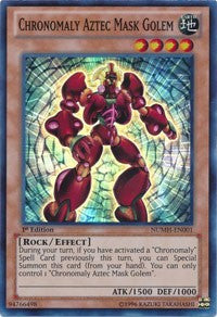 Chronomaly Aztec Mask Golem [NUMH-EN001] Super Rare | Exor Games Bridgewater