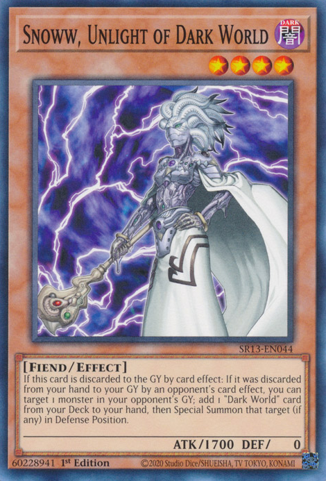 Snoww, Unlight of Dark World [SR13-EN044] Common | Exor Games Bridgewater