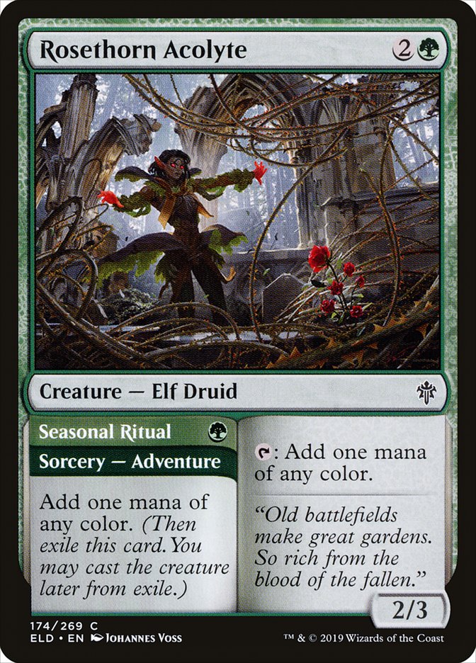 Rosethorn Acolyte // Seasonal Ritual [Throne of Eldraine] | Exor Games Bridgewater