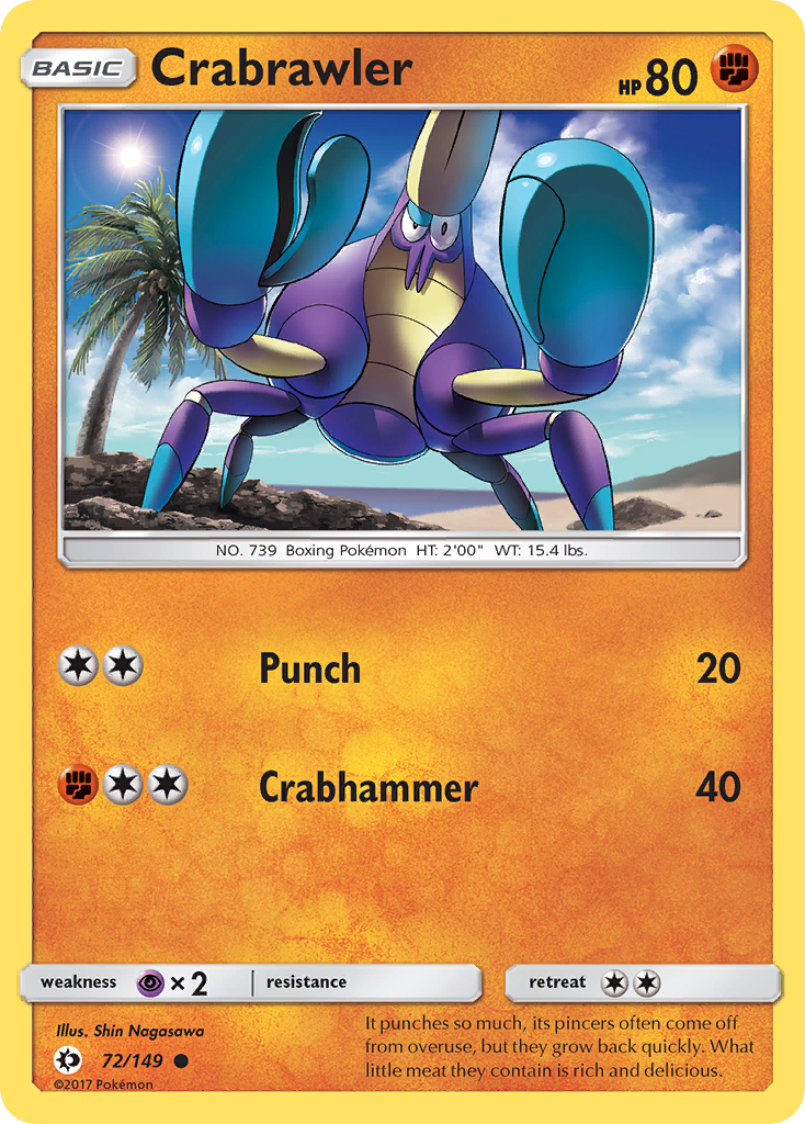 Crabrawler (72/149) [Sun & Moon: Base Set] | Exor Games Bridgewater