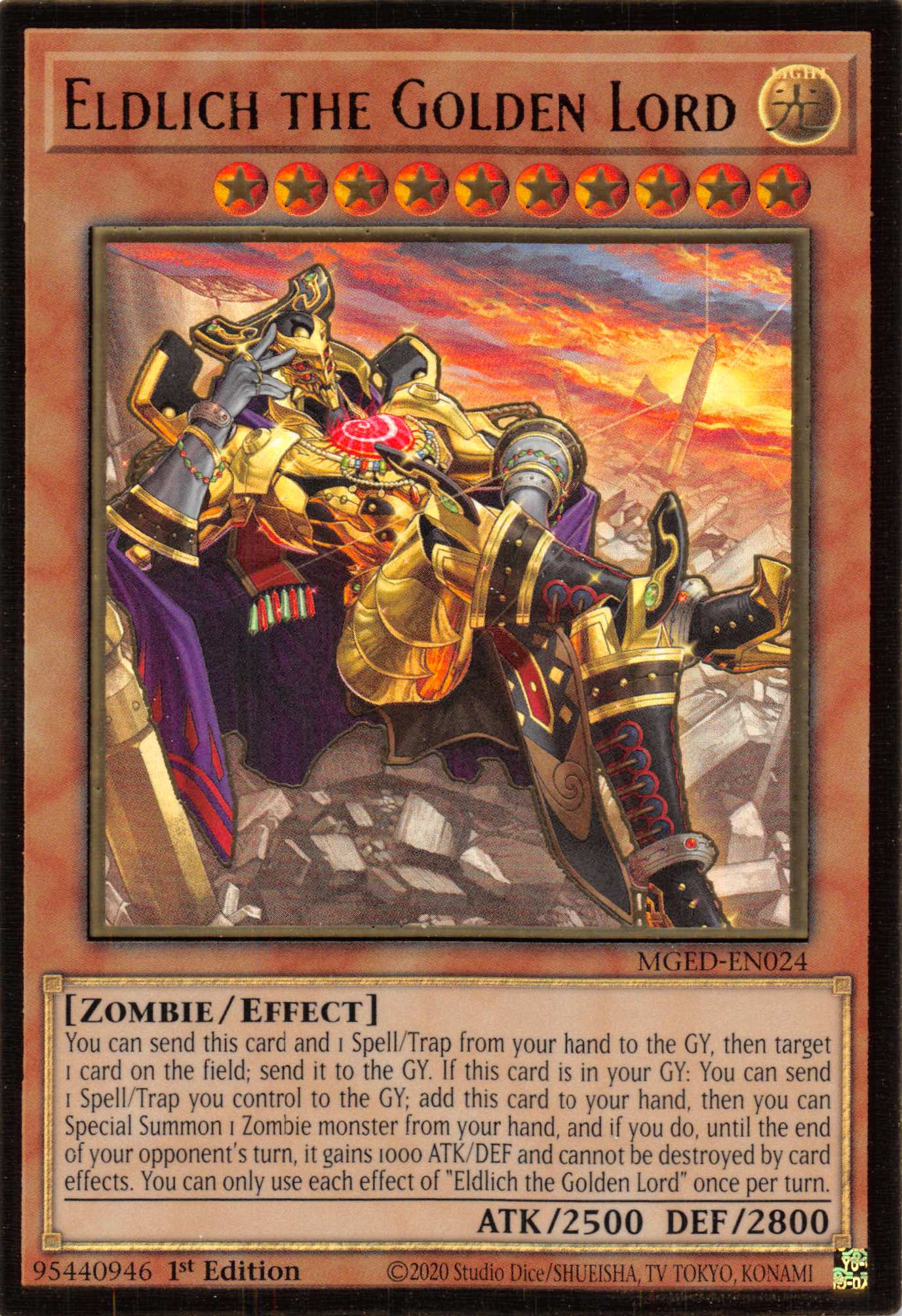 Eldlich the Golden Lord (Alternate Art) [MGED-EN024] Gold Rare | Exor Games Bridgewater