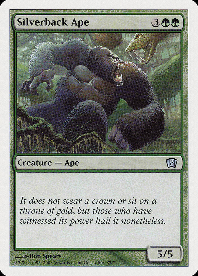 Silverback Ape [Eighth Edition] | Exor Games Bridgewater