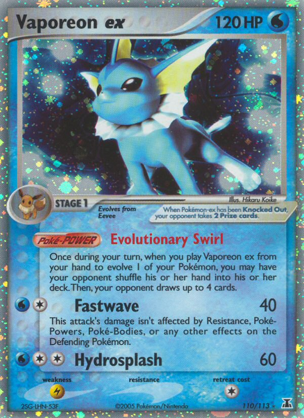 Vaporeon ex (110/113) [EX: Delta Species] | Exor Games Bridgewater