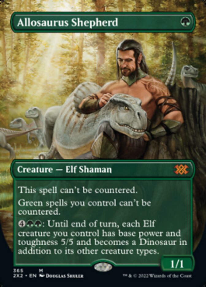 Allosaurus Shepherd (Borderless Alternate Art) [Double Masters 2022] | Exor Games Bridgewater