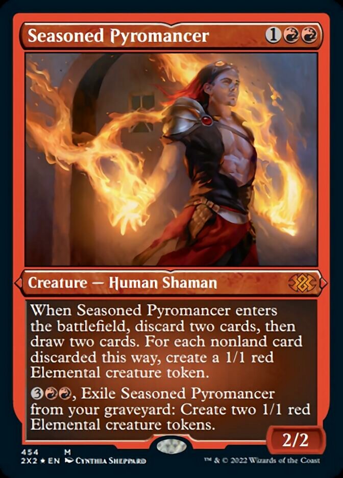 Seasoned Pyromancer (Foil Etched) [Double Masters 2022] | Exor Games Bridgewater