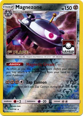 Magnezone (83/156) (League Promo 1st Place) [Sun & Moon: Ultra Prism] | Exor Games Bridgewater