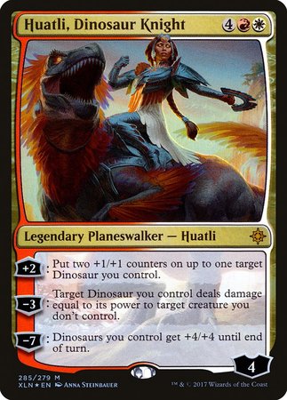 Huatli, Dinosaur Knight [Ixalan] | Exor Games Bridgewater