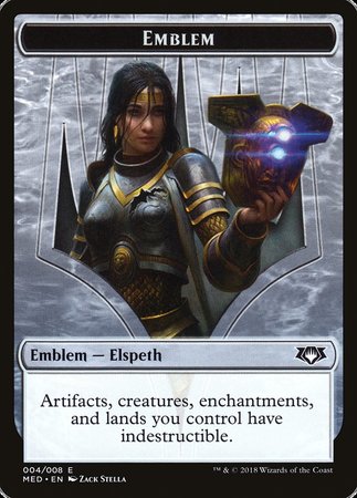 Emblem - Elspeth, Knight-Errant [Mythic Edition Tokens] | Exor Games Bridgewater