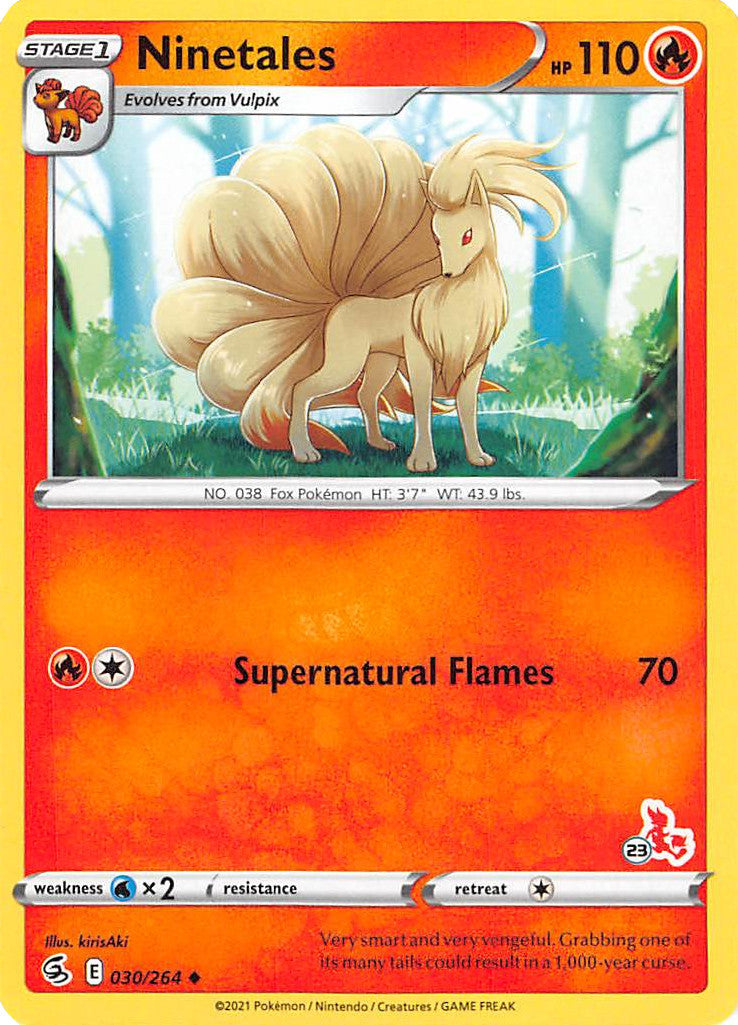 Ninetales (30/264) (Cinderace Stamp #23) [Battle Academy 2022] | Exor Games Bridgewater