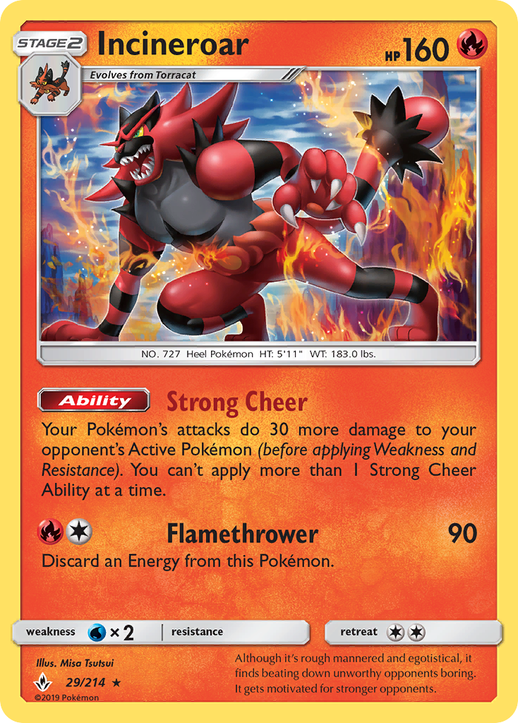 Incineroar (29/214) [Sun & Moon: Unbroken Bonds] | Exor Games Bridgewater