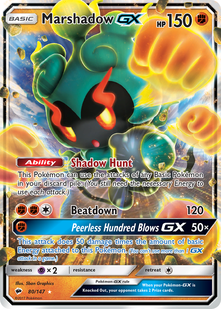 Marshadow GX (80/147) [Sun & Moon: Burning Shadows] | Exor Games Bridgewater