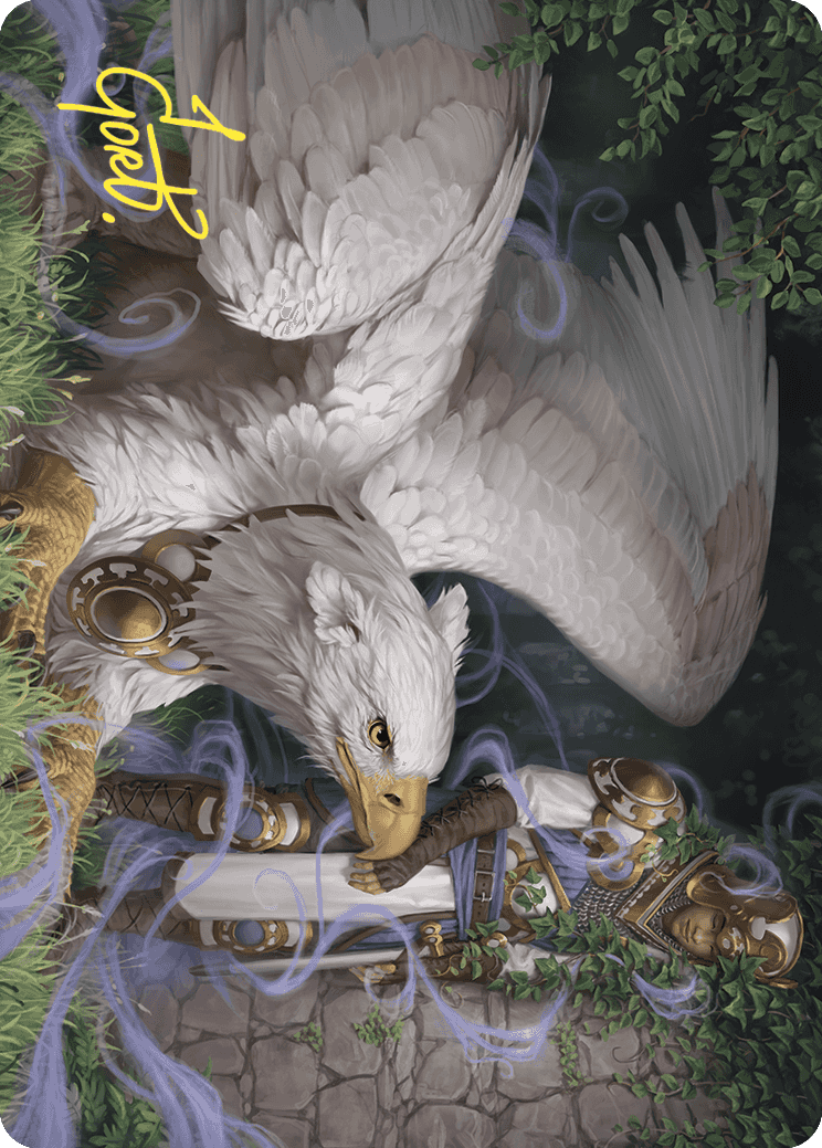 Dutiful Griffin Art Card (Gold-Stamped Signature) [Wilds of Eldraine Art Series] | Exor Games Bridgewater