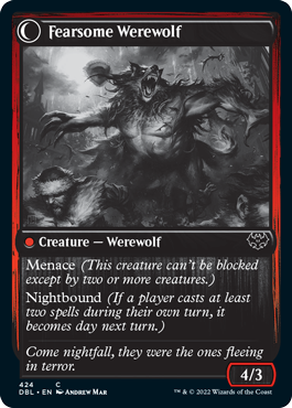 Fearful Villager // Fearsome Werewolf [Innistrad: Double Feature] | Exor Games Bridgewater