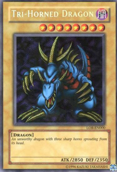 Tri-Horned Dragon [LOB-EN000] Secret Rare | Exor Games Bridgewater