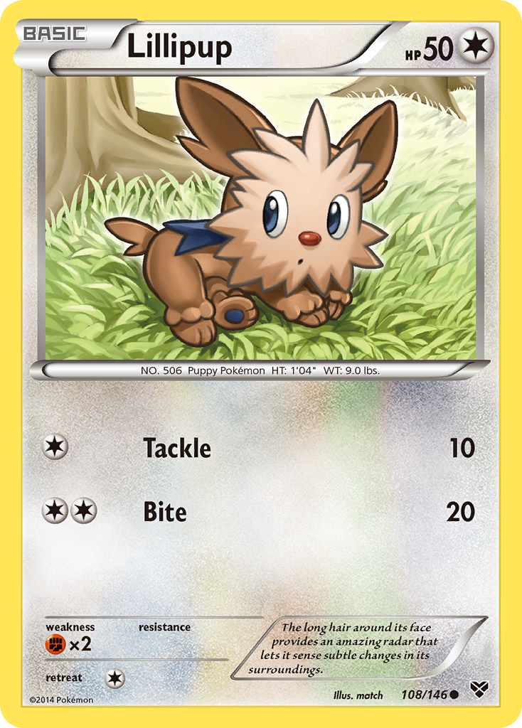 Lillipup (108/146) [XY: Base Set] | Exor Games Bridgewater