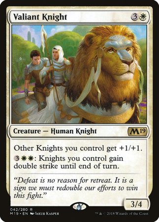 Valiant Knight [Core Set 2019] | Exor Games Bridgewater