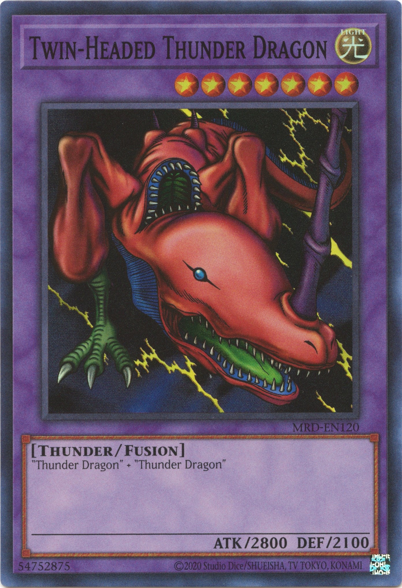 Twin-Headed Thunder Dragon (25th Anniversary) [MRD-EN120] Super Rare | Exor Games Bridgewater