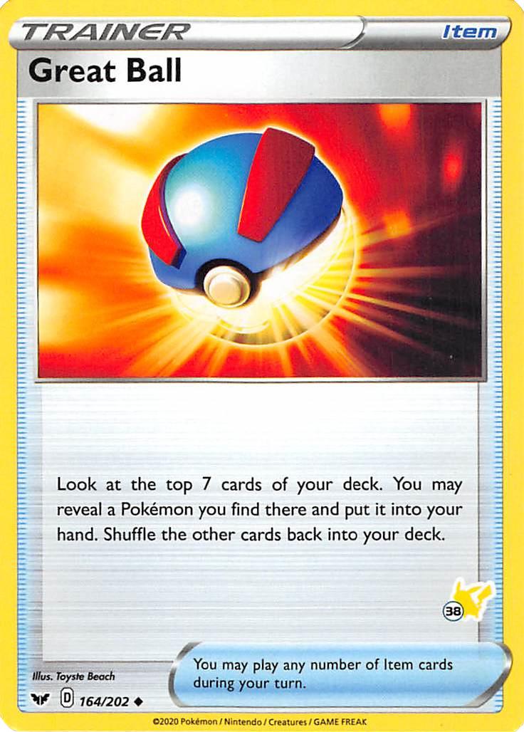 Great Ball (164/202) (Pikachu Stamp #38) [Battle Academy 2022] | Exor Games Bridgewater