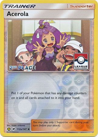 Acerola (112a/147) (League Promo 2nd Place) [Sun & Moon: Burning Shadows] | Exor Games Bridgewater