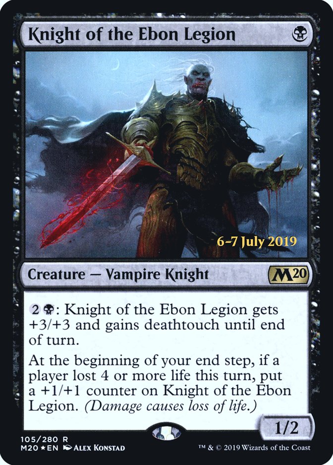 Knight of the Ebon Legion  [Core Set 2020 Prerelease Promos] | Exor Games Bridgewater