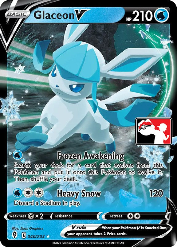 Glaceon V (040/203) [Prize Pack Series One] | Exor Games Bridgewater