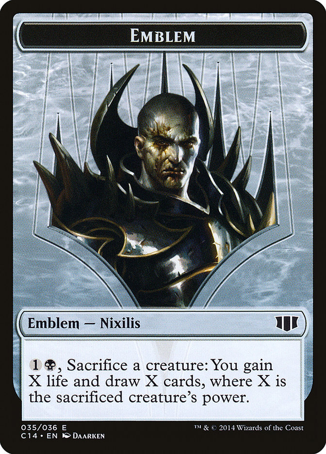 Ob Nixilis of the Black Oath Emblem // Zombie (016/036) Double-sided Token [Commander 2014 Tokens] | Exor Games Bridgewater