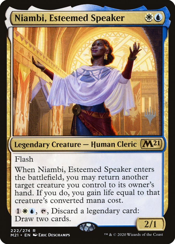 Niambi, Esteemed Speaker (Promo Pack) [Core Set 2021 Promos] | Exor Games Bridgewater