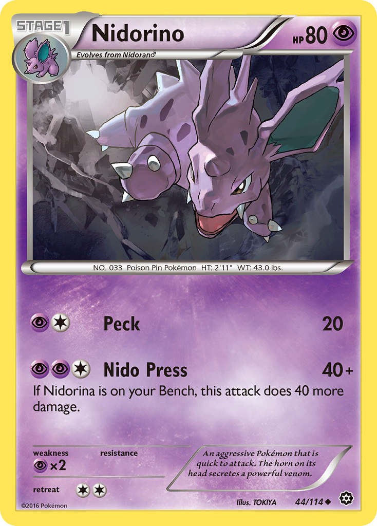 Nidorino (44/114) [XY: Steam Siege] | Exor Games Bridgewater