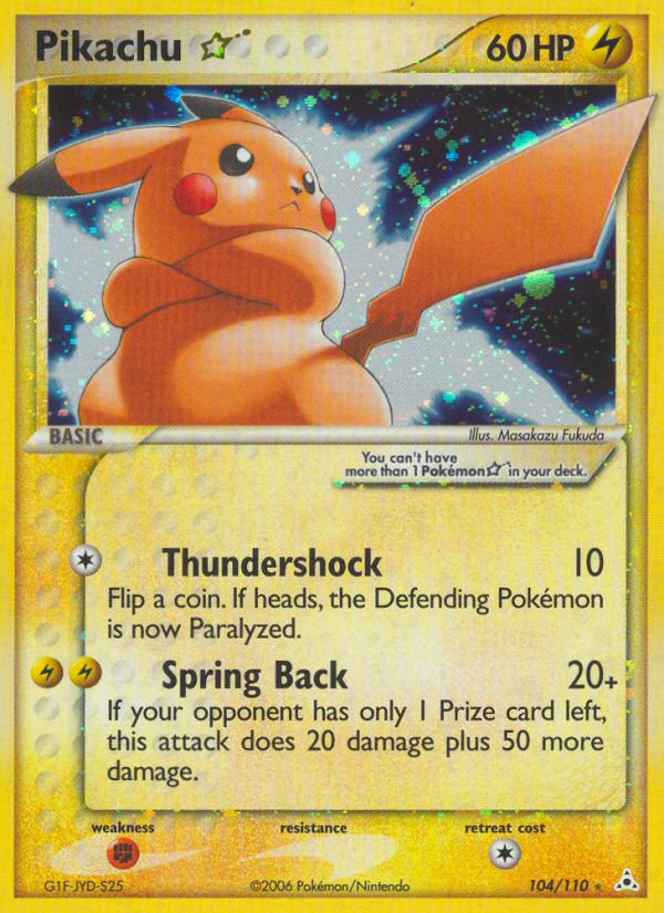 Pikachu Star (104/110) [EX: Holon Phantoms] | Exor Games Bridgewater