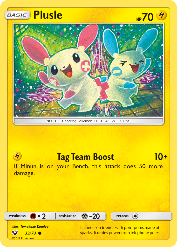 Plusle (33/73) [Sun & Moon: Shining Legends] | Exor Games Bridgewater