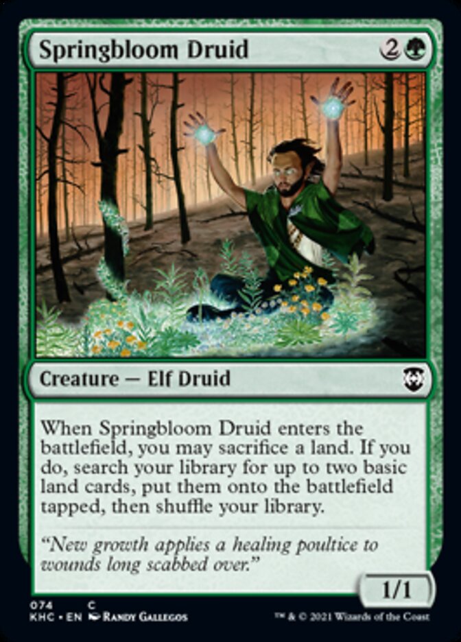 Springbloom Druid [Kaldheim Commander] | Exor Games Bridgewater