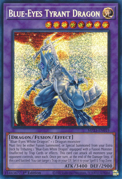 Blue-Eyes Tyrant Dragon [MP23-EN019] Prismatic Secret Rare | Exor Games Bridgewater