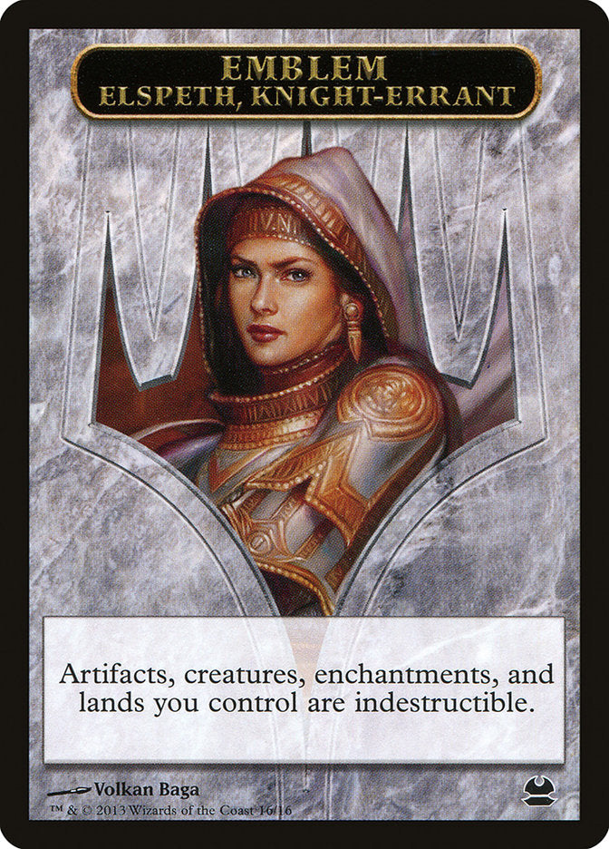 Elspeth, Knight-Errant Emblem [Modern Masters Tokens] | Exor Games Bridgewater