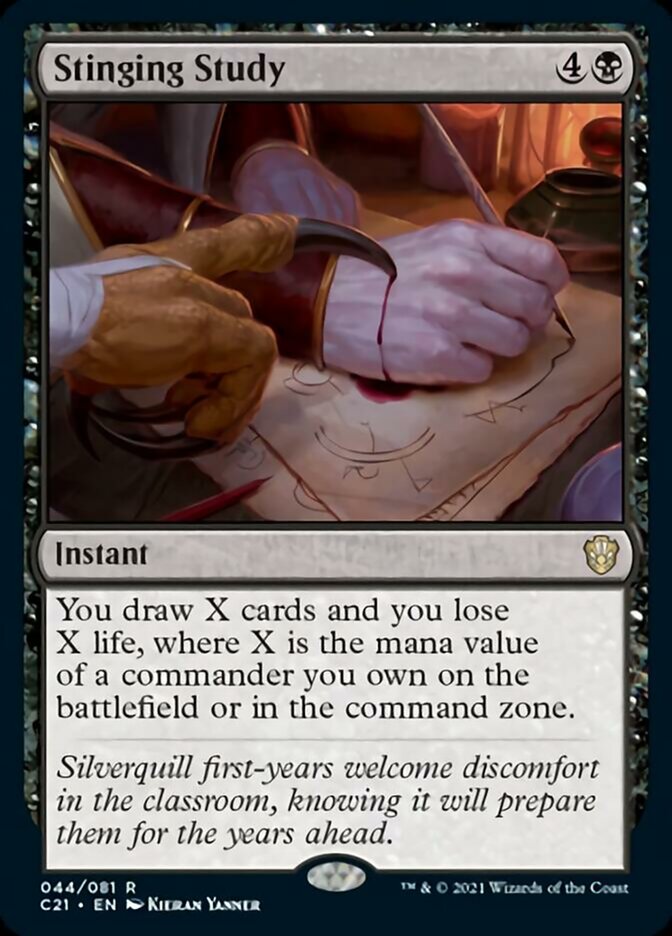 Stinging Study [Commander 2021] | Exor Games Bridgewater