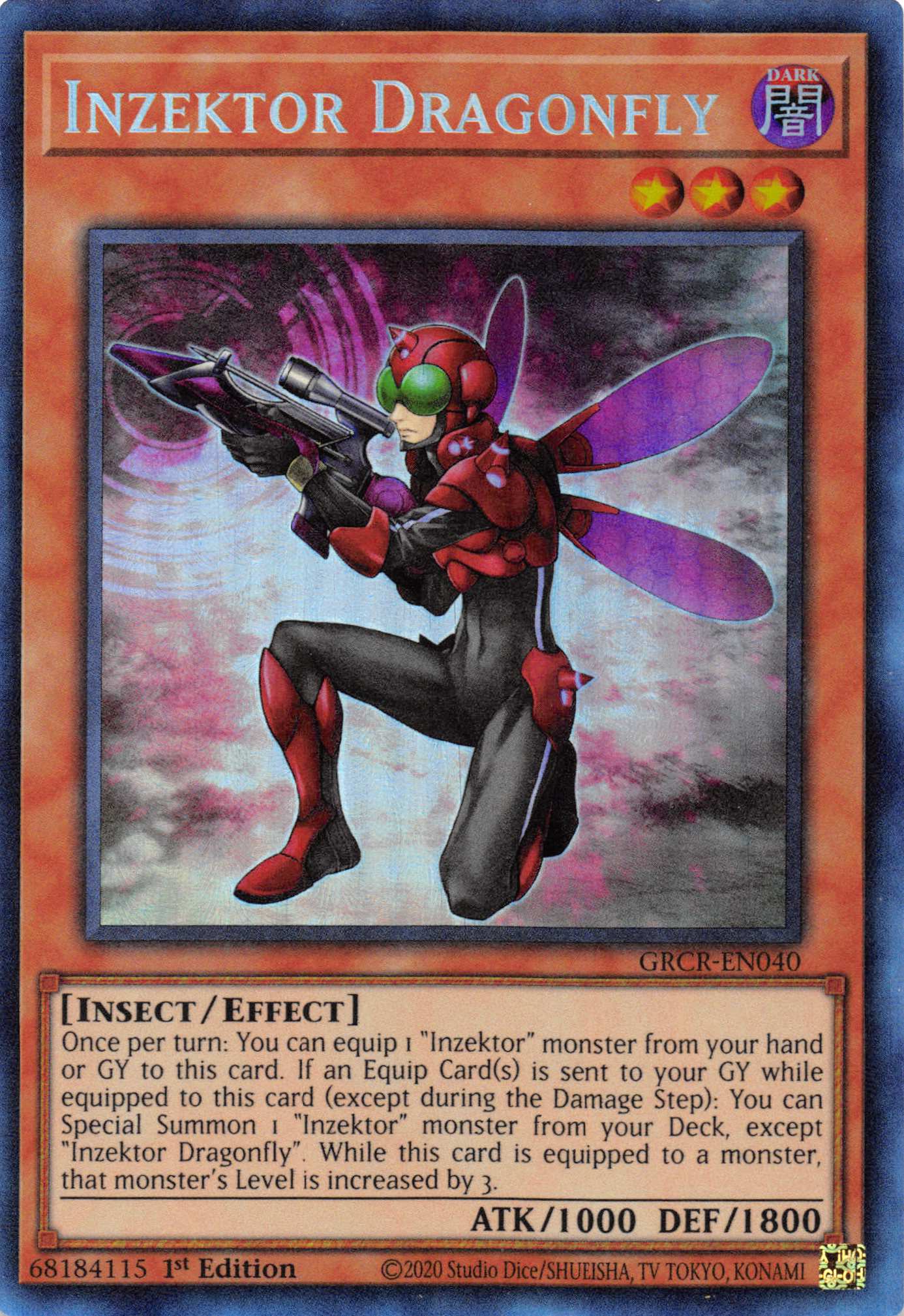 Inzektor Dragonfly [GRCR-EN040] Collector's Rare | Exor Games Bridgewater